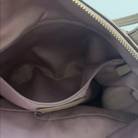 Coach Laura Beige/Taupe w Lilac Interior Leather Tote Bag - Picture 5 of 9